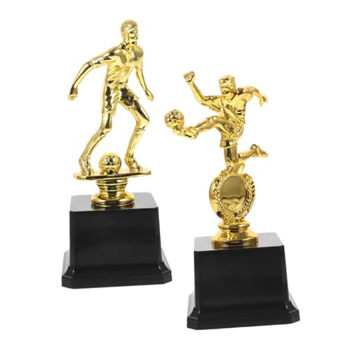 PAMINGONO 2 Stück Fußball Trophäe Trophäen Fußball Medaillen Trophäe Pokal Leistungspreis Auszeichnung Fußball Trophäe Fußball Party Dekorationen Mini Auszeichnung von PAMINGONO