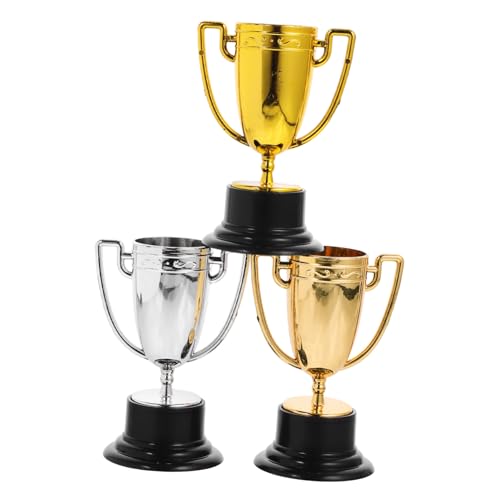 PAMINGONO 3St Trophäenspielzeug Mini-Goldauszeichnungen trophäen für kinder vergeben silberne Trophäe Fa pokale für kinder spielzeug für kinder Kindertrophäen Kinderspielzeug-Trophäe Plastik von PAMINGONO