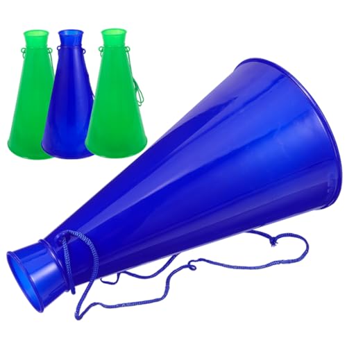 PAMINGONO 4 Stück jubelndes Horn Kunststoff plastikenten playsation Spiele partydeko Einschulung Stadion-Atmosphäre-Megafon Lautsprecher Spielzeug Cheerleader-Megaphone Megaphone jubeln von PAMINGONO