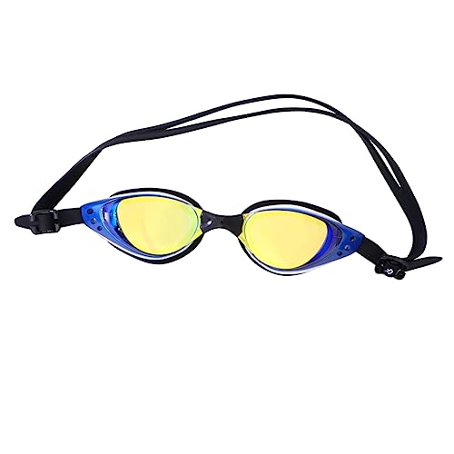 PAMINGONO Polarisierte Schwimmbrille Für Erwachsene Und Jugendliche UV Beständig Antibeschlag Bunter Blauer Rahmen Wasserdicht Für Outdoor Training Und Schwimmsport von PAMINGONO