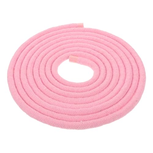 PAMINGONO Rhythmisches Gymnastikseil farbiges Gymnastikseil künstlerisches Tanzseil praktische Turnseile Ropes Fitness Seil Fitness Sportgymnastik-Trainingsseil tragbares Seil Baumwolle Rosa von PAMINGONO