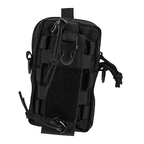 PAMINGONO Taktische Handy Reißverschlusstasche Outdoor Wasserkocher Tasche Schützende Campingtasche Multifunktionale Sport Hüfttasche Für Wandern Camping Reisen Schwarz von PAMINGONO