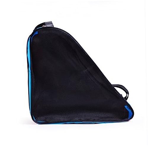 PAMINGONO Verstellbare Mesh Netz Rollschuh Tasche Blau Handliche Roller Tasche Mit Schultergurt Perfekte Skateboard Shell Tragetasche Für Rollerskates von PAMINGONO