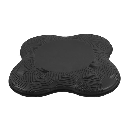 PAMINGONO Yoga Matte Yogamatte Yoga-Essen Kissen Polster Zum Knienden Sitzen Yoga-sitzunterlage Sport-knieschützer Übungspad Bequemes Yoga-Kniepolster Yoga-zubehör Yoga-pad Black Pu von PAMINGONO