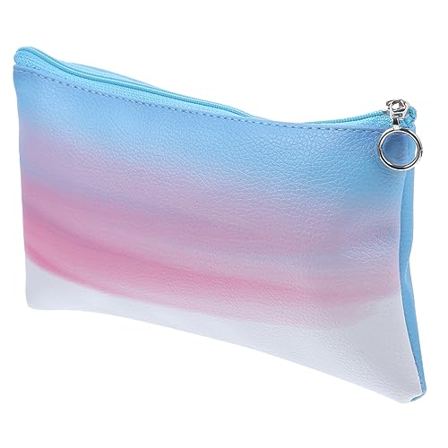 PAMINGONO kosmetische Aufbewahrungstasche Geldbörse Essentials Makeup Tasche Geldbörse für Kinder aufbewahrungssack Storage Pockets Mini-Kosmetiktasche Schminktasche klein PU， Blue von PAMINGONO