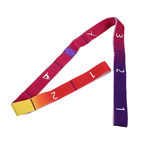 Yoga-Stretchgürtel Widerstandsbänder Zugwiderstandsband Biss Trainingsgürtel gymnastikband fitnessband professionelle Yoga-Bands Mehrzweck-Fitnessbänder Elastisches Garn Colorful PAMINGONO von PAMINGONO