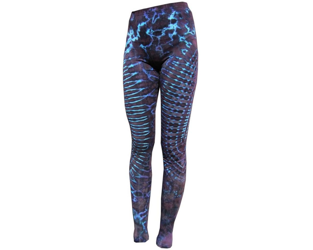 PANASIAM Leggings Unikat Batik Leggings 'Sonne' aus natürlicher Viskose Goa Hose im Batik Look Yogaleggings Sporthose Sportleggings lange Leggings von PANASIAM