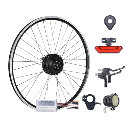 250W 36V 26"/27,5"/28"29"700C Elektrofahrräder Hinterrad Nabenmotor Umbausatz, Hinterradnabenmotor für V-Brake Scheibenbremse, Freewheel Geeignet, Ebike Conversion Kit Brushless mit LCD Display von PANDA CYCLE