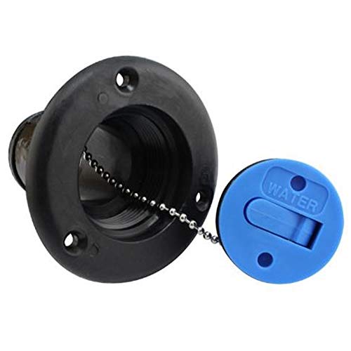 PAPAPI Wasser Tank Abdeckung RV Caravan Wasser Einlass ZubehöR 38Mm Kunststoff Wasser Einspritz Auslass RV Yacht ZubehöR Teile, Schwarz von PAPAPI