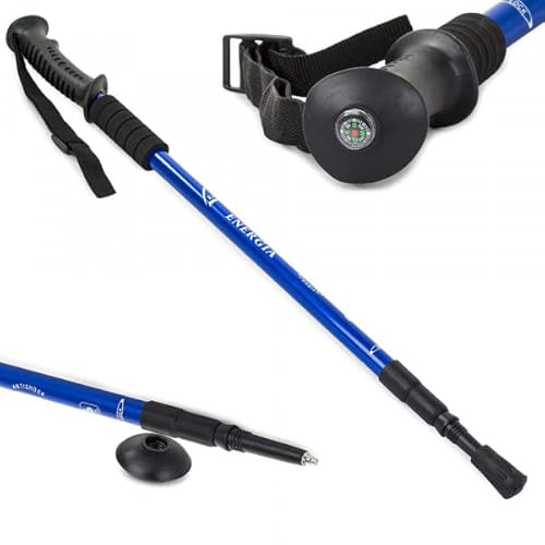 PARENCE. - Set mit 2 Teleskop-Stöcken für Nordic Walking mit integriertem Kompass und 3 Aufsätzen im Lieferumfang enthalten – Anti-Schock-System / Aktivitäten im Freien – Farbe Blau PARENCE. - Set mit 2 Teleskop-Stöcken für Nordic Walking mit integriertem Kompass und 3 Aufsätzen im Lieferumfang enthalten – Anti-Schock-System / Aktivitäten im Freien – Farbe Blau von PARENCE
