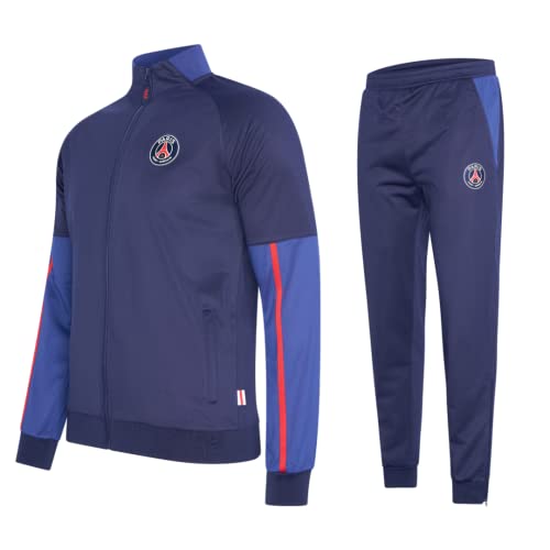 PARIS SAINT GERMAIN Trainingsanzug für Kinder - Saison 22/23 - Offizieles Product - 116/6 Jahre - PSG Langarm Jacke dunkelblau-rot - Tracksuit für Fussball Training, 110, 105338 von PARIS SAINT-GERMAIN