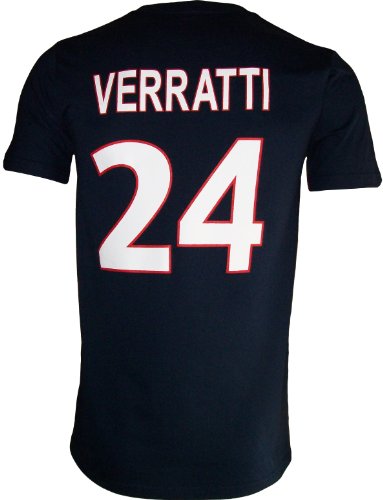 Paris Saint-Germain Jungen-T-Shirt, Marco Verratti, Nr. 24, offizielle Kollektion, Kindergröße 10 Jahre blau Paris Saint-Germain Jungen-T-Shirt, Marco Verratti, Nr. 24, offizielle Kollektion, Kindergröße 10 Jahre blau von PSG