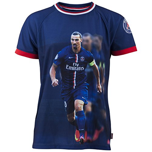 Paris Saint-Germain Trikot mit Motiv Zlatan Ibrahimovic, Nr. 10, offizielle Kollektion, Kindergröße, für Jungen 110 blau von PARIS SAINT-GERMAIN