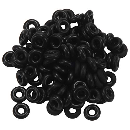 PARMI 100 stücke Gummi Karpfenangeln Angelgeraet Runde O-Ringe mit Rutschsicherem Verschluss 6mm von PARMI