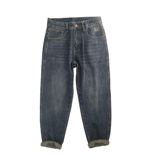 PARWANA Jeans Herren Hose Jeanshose Autumn Straight Washed Jeans Für Männer Größe 40 (100-110 Kg) Blau von PARWANA