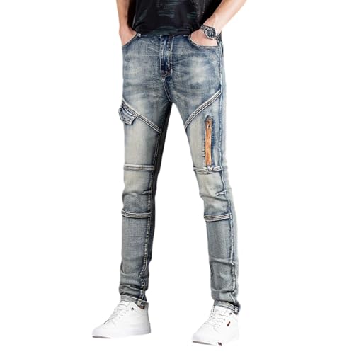 PARWANA Jeans Herren Hose Jeanshose Denim Jeans Herren Slim Muster Lange Hose Asiasize29 Nostalgiccolor von PARWANA