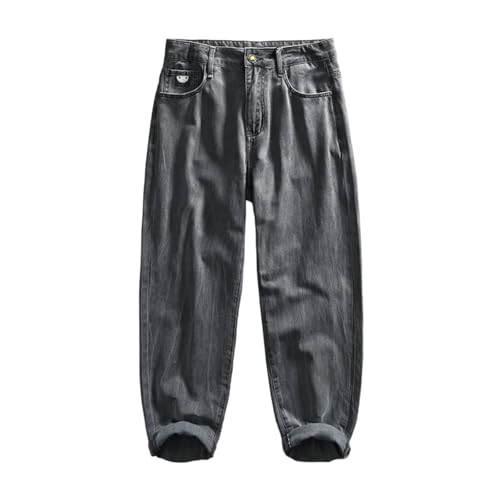 PARWANA Jeans Herren Hose Jeanshose Frühling Herbst Casual Reine Baumwolle Herren Jeans Größe 32 (65-75Kg) Grau von PARWANA