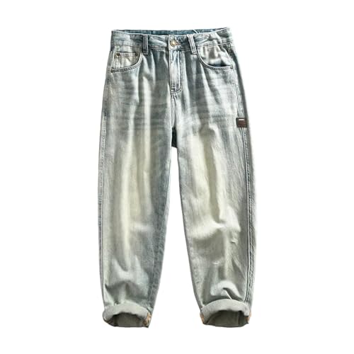 PARWANA Jeans Herren Hose Jeanshose Gewaschene Herrenjeans Aus Reiner Baumwolle, Größe 32 (65–75 Kg), Blau von PARWANA