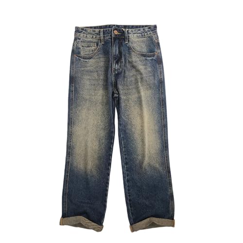 PARWANA Jeans Herren Hose Jeanshose Herbst Baumwolle Lose Gerade Jeans Für Männer Größe 32 (65-75Kg) Blau von PARWANA