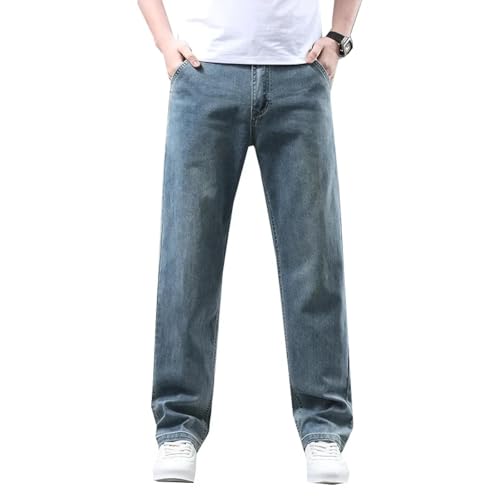 PARWANA Jeans Herren Hose Jeanshose Herren Jeans Casual Reine Baumwolle Hose Gewaschen Lose Gerade Bein Hosen 32 Nostalgisch von PARWANA