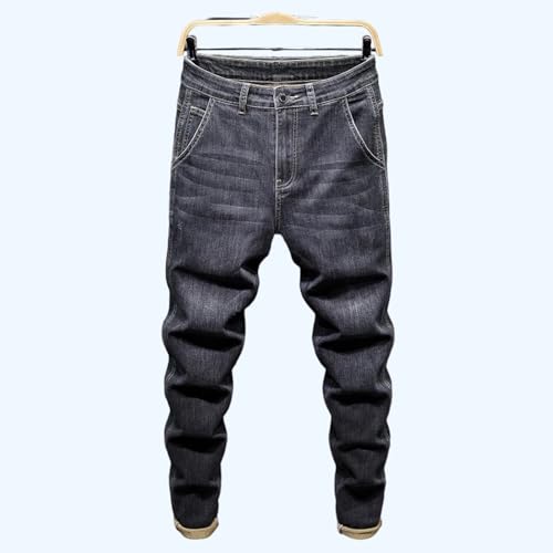 PARWANA Jeans Herren Hose Jeanshose Herren Jeans Mit Baumwoll-Stretch, Leicht, Übergröße, Lockere, Dünne Jeans, 40, Schwarz von PARWANA