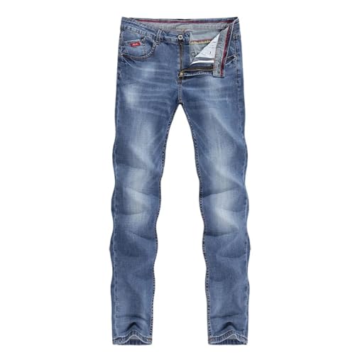 PARWANA Jeans Herren Hose Jeanshose Herren Jeans Straight Slim Fitness Elastisch Blau 35 Blau von PARWANA