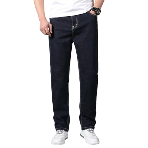 PARWANA Jeans Herren Hose Jeanshose Jeans Dunkelblau Casual Straight Stretch Denim Hose 30 Dunkelblau von PARWANA