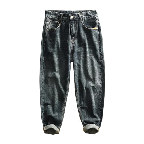 PARWANA Jeans Herren Hose Jeanshose Spring Washed Straight Cargo Jeans Für Herren Gr. 40 (100-110Kg) Blau von PARWANA