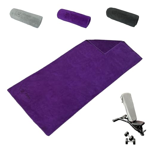 PASA Fitness Sport Handtuch Mikrofaser 120x60cm – Saugstark, Flauschig & Schnelltrocknend - Ideal für Sport/Fitnessstudio, Reisen, Strand, Wellness & Yoga (Lila/Purple) von PASA Brand