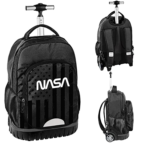 PASO BU23NA-1231, Schulrucksack auf Rädern NASA BeUniq, Multicolor von PASO