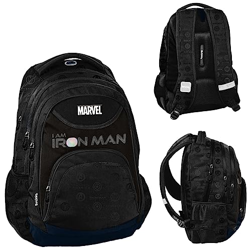 PASO BeUniq Iron Man School Bag Backpack School Backpack, black PASO BeUniq Iron Man School Bag Backpack School Backpack, black von PASO