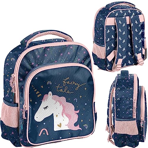 PASO Kindergarten Rucksack mit Einhorn, Blau PASO Kindergarten Rucksack mit Einhorn, Blau von PASO