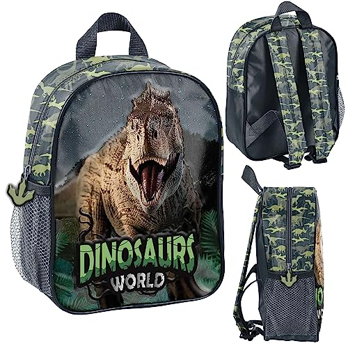 PASO Unisex Kinder Dinosaur Schulrucksack, 28 x 22 x 10 cm, mehrfarbig, 28 x 22 x 10 cm von PASO