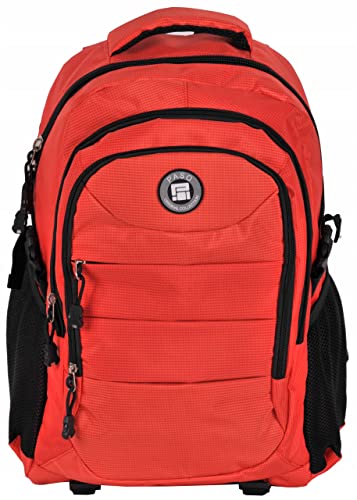 PASO Wasserdichter Sportrucksack für Damen und Herren - Bequemer Schulrucksack für Jungen und Mädchen - Leichter und ergonomischer Wanderrucksack - Schultasche - Orange von PASO