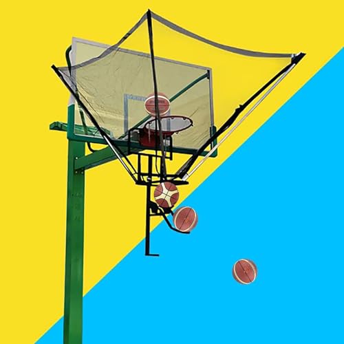 Innen-Außen-Basketball-Schießmaschine, Ball-Rebounder, Basketballkorb-Rückgabeaufsatz für Garage, Fitnessstudio, Parks, Schulen (Black) von PASPRT