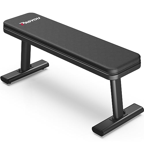 PASYOU PW100 Hantelbank Flachbank, Extreme Belastbarkeit 660 KG, Trainingsbank Fitness Bank für Zuhause für Ganzkörpertraining von PASYOU