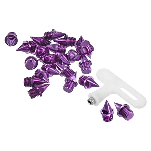 PATIKIL 1/4" Karbonstahl Schiene Spitzen 20 Pack Sportschuhe Spitzen Ersatz Zubehör mit Stachel Schraubenschlüssel für Lang Springen Laufen Lila PATIKIL 1/4" Karbonstahl Schiene Spitzen 20 Pack Sportschuhe Spitzen Ersatz Zubehör mit Stachel Schraubenschlüssel für Lang Springen Laufen Lila von PATIKIL