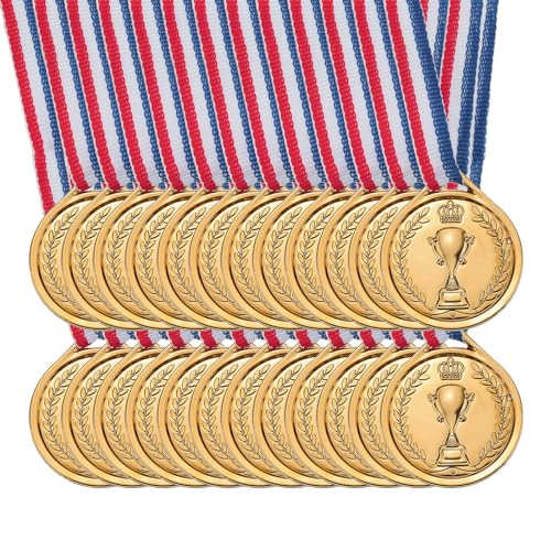 PATIKIL 1,5" Mini Bronze Medaillen, 24er Pack Kunststoff-Gewinnermedaillen für den 3. Platz mit Halsband für Tischtennisspiele, Sportwettbewerbe, Partygeschenke PATIKIL 1,5" Mini Bronze Medaillen, 24er Pack Kunststoff-Gewinnermedaillen für den 3. Platz mit Halsband für Tischtennisspiele, Sportwettbewerbe, Partygeschenke von PATIKIL