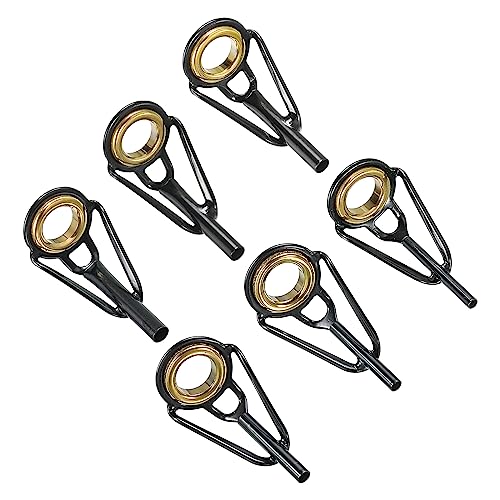 PATIKIL 1.2-2.2mm Angelrute Spitze Reparatur Kit 6Stk Edelstahl Pfahl Ring Leitfaden Ersatz für Salzwasser Süßwasser Fischen Golden PATIKIL 1.2-2.2mm Angelrute Spitze Reparatur Kit 6Stk Edelstahl Pfahl Ring Leitfaden Ersatz für Salzwasser Süßwasser Fischen Golden von PATIKIL