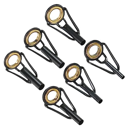 PATIKIL 1.6-4mm Angelrute Spitze Reparatur Kit 6Stk Edelstahl Pfahl Ring Leitfaden Ersatz für Salzwasser Süßwasser Fischen Golden PATIKIL 1.6-4mm Angelrute Spitze Reparatur Kit 6Stk Edelstahl Pfahl Ring Leitfaden Ersatz für Salzwasser Süßwasser Fischen Golden von PATIKIL