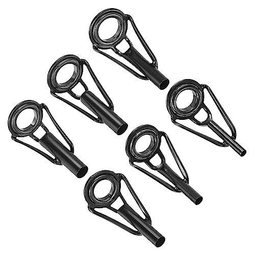 PATIKIL 1.6-4mm Angelrute Spitze Reparatur Kit 6Stk Edelstahl Pfahl Ring Leitfaden Ersatz für Salzwasser Süßwasser Fischen Schwarz PATIKIL 1.6-4mm Angelrute Spitze Reparatur Kit 6Stk Edelstahl Pfahl Ring Leitfaden Ersatz für Salzwasser Süßwasser Fischen Schwarz von PATIKIL