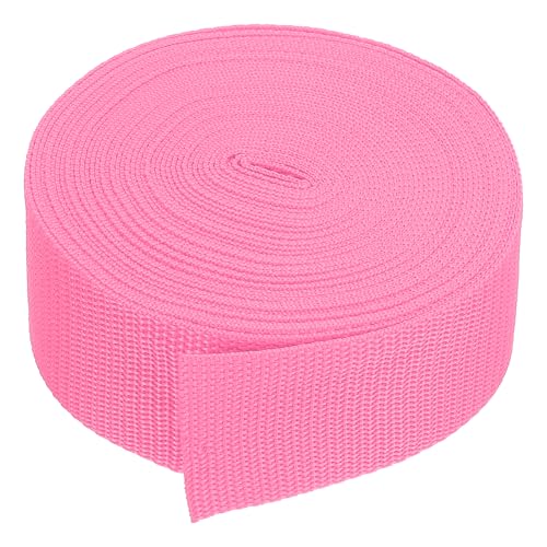 PATIKIL 10 Yard Webbing, 2 Inch Polypropylene Webbing Strap Heavy Webbing Roll Chair Straps for Indoor Outdoor Climbing DIY Crafting, Pink von PATIKIL