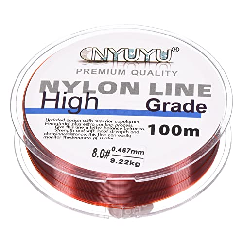 PATIKIL 109Yard/328FT Angelschnur 20Lb Monofilament Fluorkarbon Beschichtet Weinrot von PATIKIL