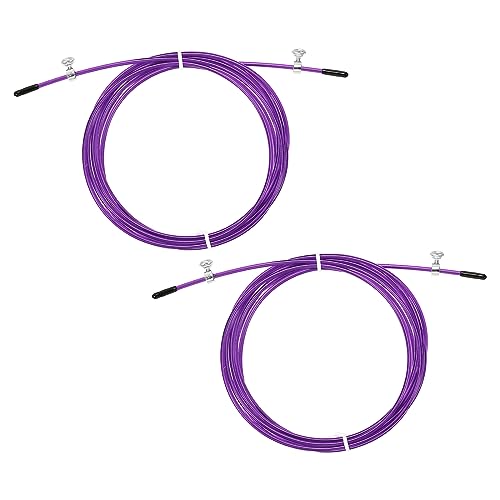 PATIKIL 10Ft Schnellsprung Seil Ersatz Kabel 2 Pack 2.5mm Profi Springseil Stahl Draht Ersatz für Hochgeschwindigkeit Sprungseile Lila PATIKIL 10Ft Schnellsprung Seil Ersatz Kabel 2 Pack 2.5mm Profi Springseil Stahl Draht Ersatz für Hochgeschwindigkeit Sprungseile Lila von PATIKIL