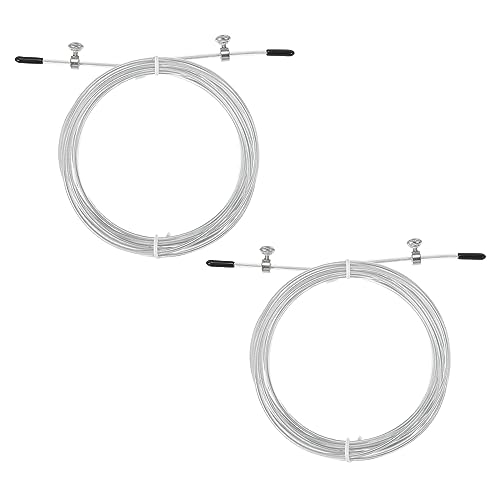 PATIKIL 10Ft Schnellsprung Seil Ersatz Kabel 2 Pack 2.5mm Profi Springseil Stahl Draht Ersatz für Hochgeschwindigkeit Sprungseile Weiß PATIKIL 10Ft Schnellsprung Seil Ersatz Kabel 2 Pack 2.5mm Profi Springseil Stahl Draht Ersatz für Hochgeschwindigkeit Sprungseile Weiß von PATIKIL