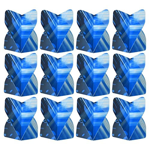 PATIKIL 12Pack Pfeilflüge PET Standard Pfeile Zubehör Ersatzteile für Weichspitze Stahl Spitze Dick Stripe Stil Schwarz Blau PATIKIL 12Pack Pfeilflüge PET Standard Pfeile Zubehör Ersatzteile für Weichspitze Stahl Spitze Dick Stripe Stil Schwarz Blau von PATIKIL