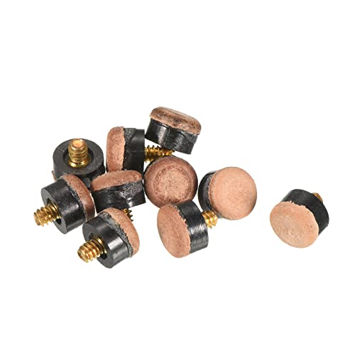 PATIKIL 12mm Anschraubbar Billardqueue Spitze 30Pack Billard Queue Snooker Ersatz Braun PATIKIL 12mm Anschraubbar Billardqueue Spitze 30Pack Billard Queue Snooker Ersatz Braun von PATIKIL