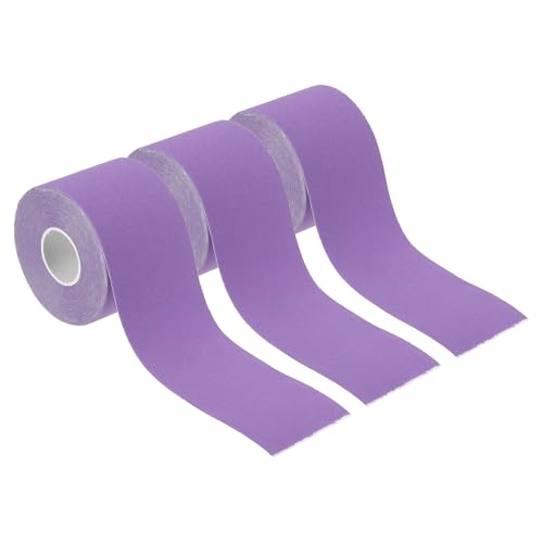 PATIKIL 16,4 Fuß x 2 Zoll Aerial Hoop Tape, 3 Rollen Athletic Tape Klebstoff rutschfestes Grip Tape Yoga Rig Sports Tape für Wrapping Übungen Gymnastik, Lila von PATIKIL