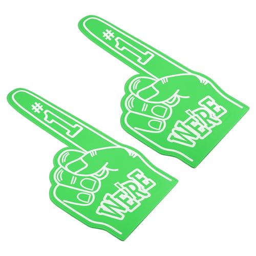 PATIKIL 18 Zoll Riesen-Schaumstofffinger, 2 Stück Wir sind #1 Eva-Schaumstoffhand Cheerleading in leuchtenden Farben für Feier, Pompons, Sportveranstaltungen, Spirit-Spiele, Party, Grün PATIKIL 18 Zoll Riesen-Schaumstofffinger, 2 Stück Wir sind #1 Eva-Schaumstoffhand Cheerleading in leuchtenden Farben für Feier, Pompons, Sportveranstaltungen, Spirit-Spiele, Party, Grün von PATIKIL