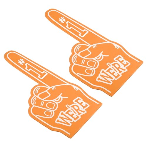 PATIKIL 18 Zoll Riesen-Schaumstofffinger, 2 Stück Wir sind #1 Eva-Schaumstoffhand Cheerleading in leuchtenden Farben für Feier, Pompons, Sportveranstaltungen, Spirit-Spiele, Party, Orange PATIKIL 18 Zoll Riesen-Schaumstofffinger, 2 Stück Wir sind #1 Eva-Schaumstoffhand Cheerleading in leuchtenden Farben für Feier, Pompons, Sportveranstaltungen, Spirit-Spiele, Party, Orange von PATIKIL